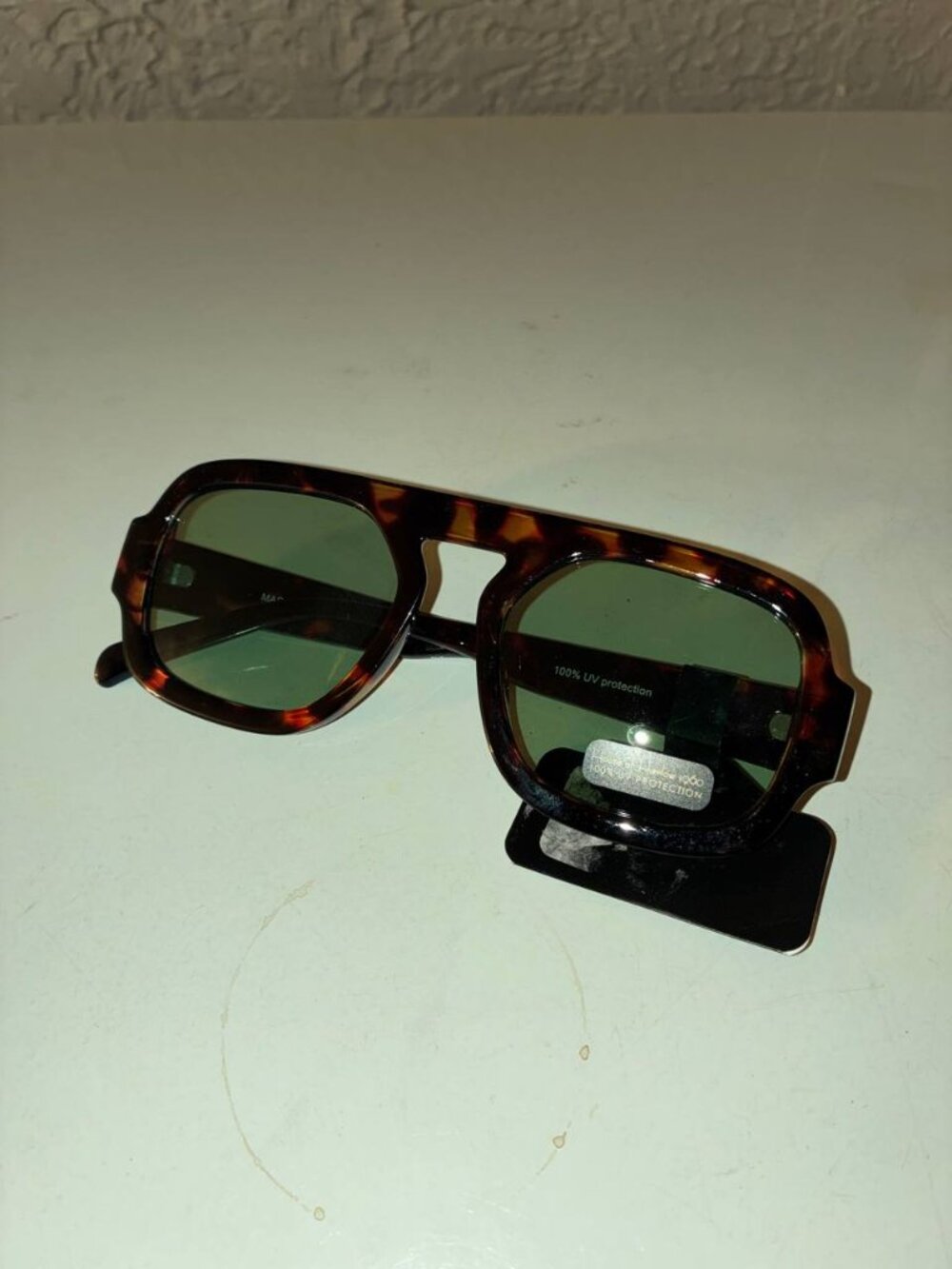 House of Harlow 1000 Series Brown Tortoise Shell Squared Oval Bridge Sunglasses
